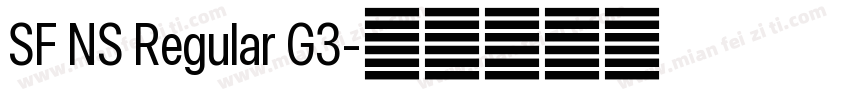 SF NS Regular G3字体转换